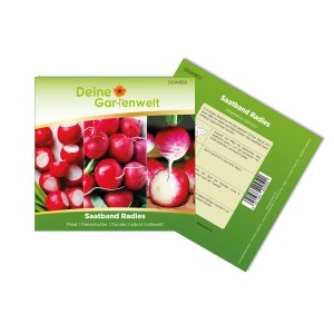 Saatband Radieschen 3 Sorten von Deine Gartenwelt, 5m. Ideal für Beet und Balkon.