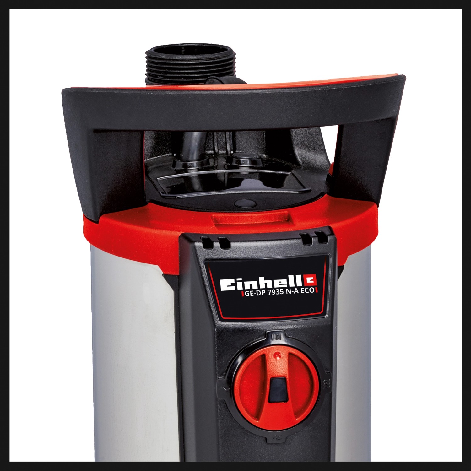 Einhell GE-DP 7935 N-A ECO Schmutzwasserpumpe mit Aquasensor, rot/schwarz/silber.