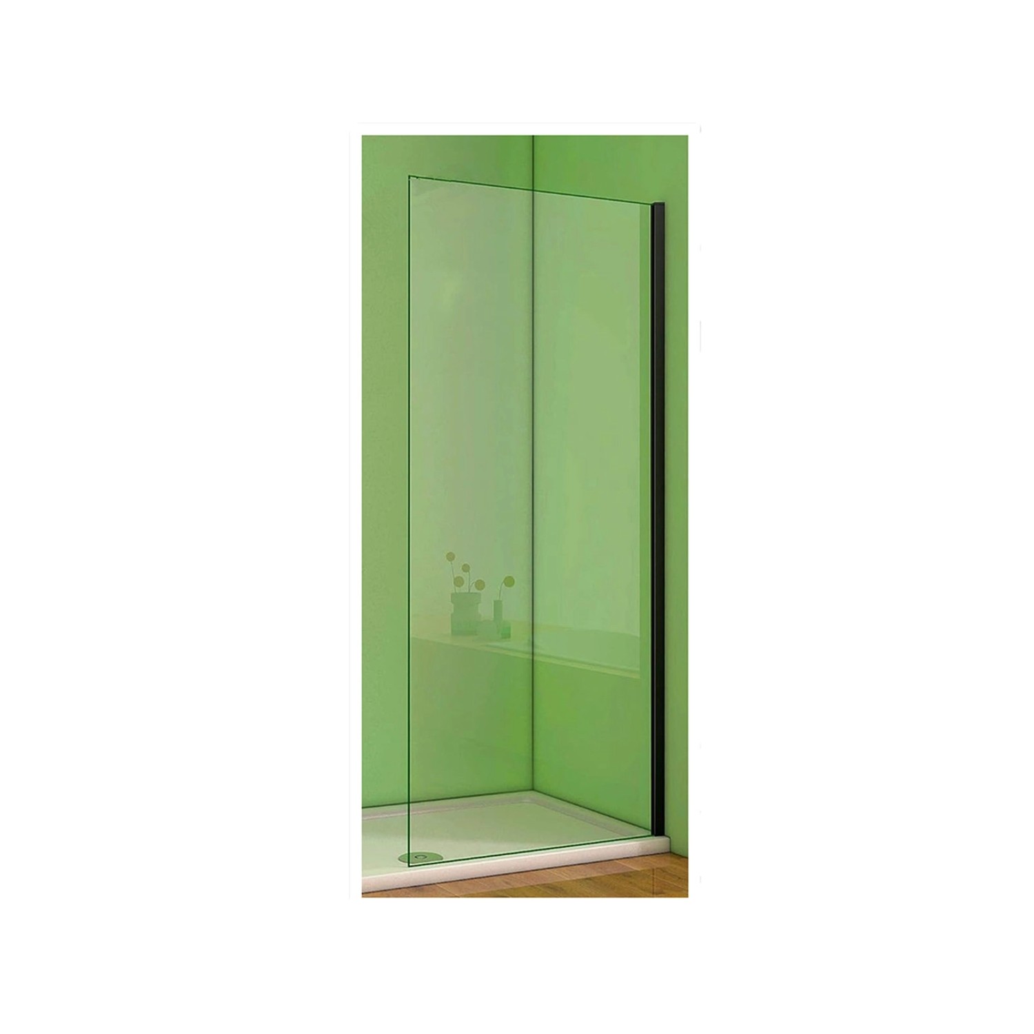 Duschparadies Walk In Duschabtrennung 85x200cm Duschwand 8mm Nano Glas Dusc günstig online kaufen