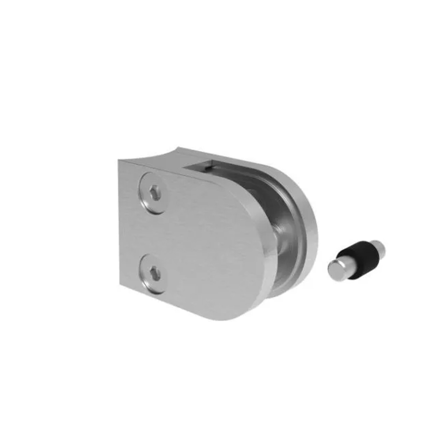 FeNau Glashalter ZAMAK Rohzustand Für Rundpfosten D42,4 mm Glas 6-10,76 mm