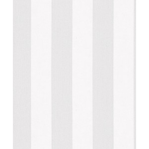 Marburg Vliestapete Hailey Nov, Streifenmuster in Weiß und Grau.