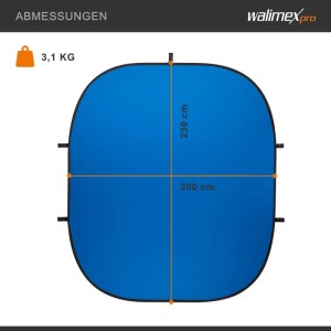 Walimex Pro 2 In 1 Falthintergrund 200X230Cm Fotohintergrund Hintergrund Studio