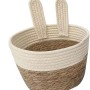 Handgearbeiteter Boltze Dekokorb Roberta XS aus Baumwolle und Rohrkolben mit Hasenohren.