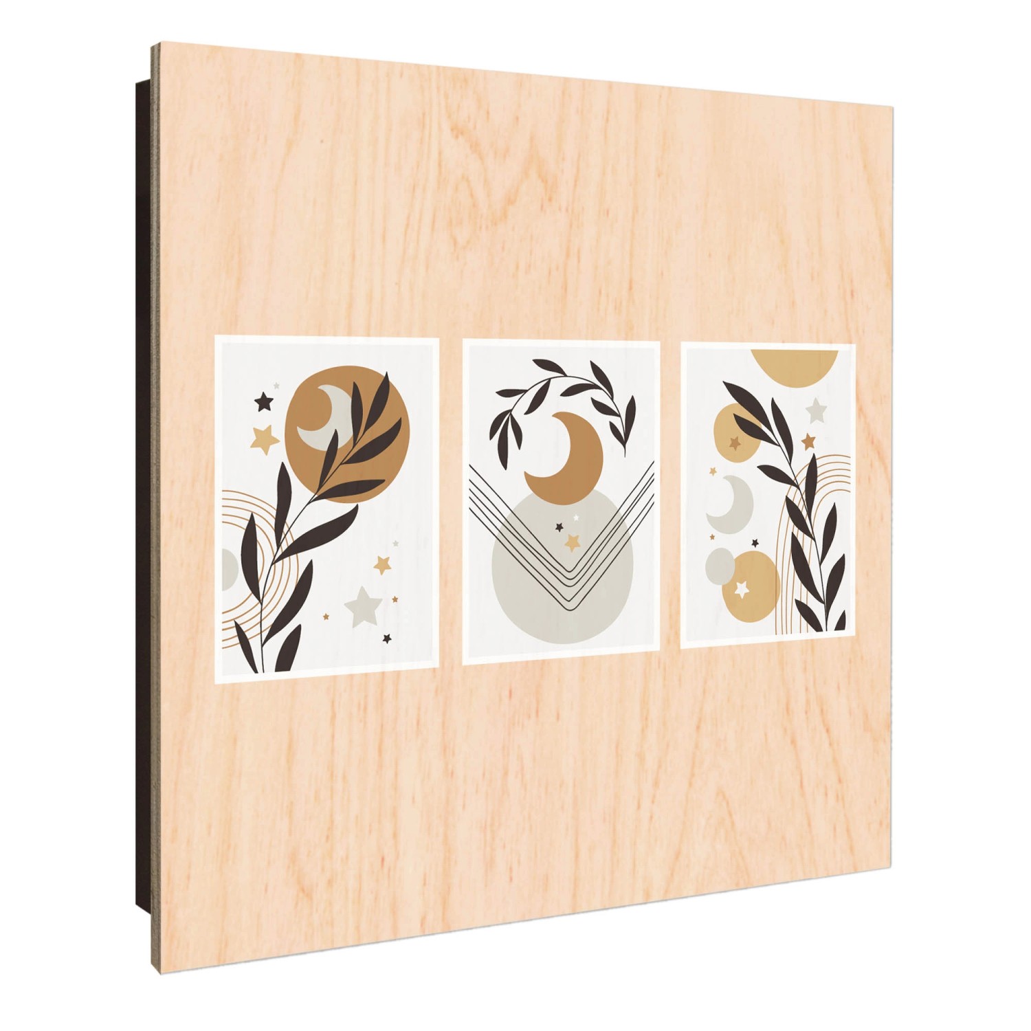 Banjado Schlüsselkasten Holz 30x30cm Schwarz Scharnier Rechts 50 Haken Desi günstig online kaufen