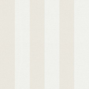 Gestreifte Vliestapete in Beige und Weiß von Bricoflor für Wohn- und Schlafzimmer.