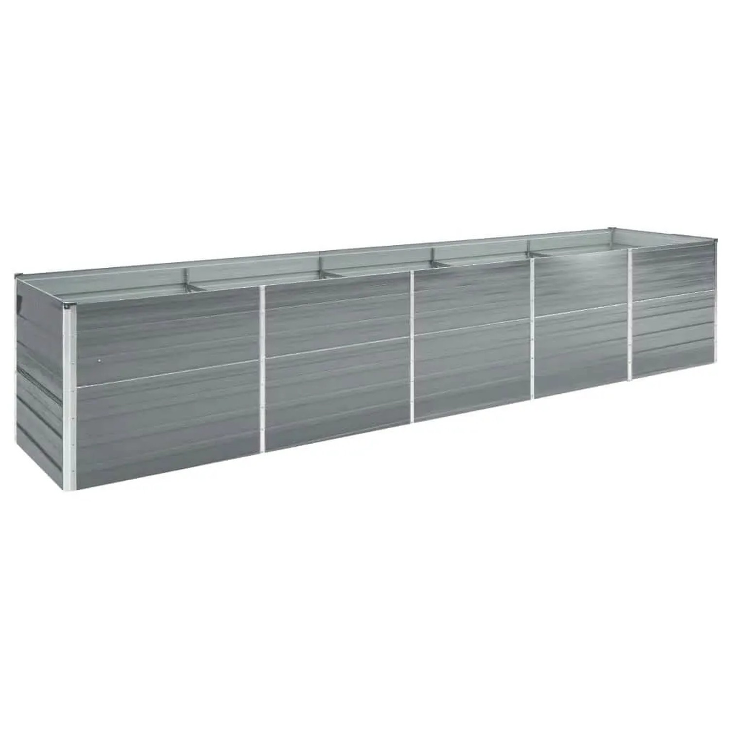 Furnicato Garten-hochbeet Verzinkter Stahl 400x80x45 Cm Grau