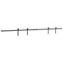 vidaXL Schiebetürbeschlag Set, 213 cm, Karbonstahl, für Schranktüren.
