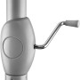 Detailaufnahme: Kurbelmechanik des Schneider Marktschirms (Ø 350 cm) zum einfachen Öffnen und Schließen.