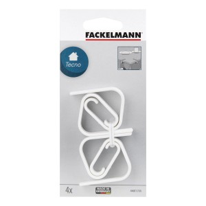 Fackelmann Tischtuchklammern, 4er-Set, 5 cm, weiß/transparent, für sicheren Halt der Tischdecke.