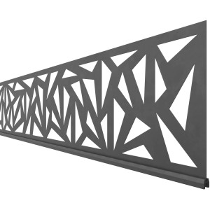 System Dekorprofil Trigon, Anthrazit, 180 cm, für Zaunbau & Sichtschutz.