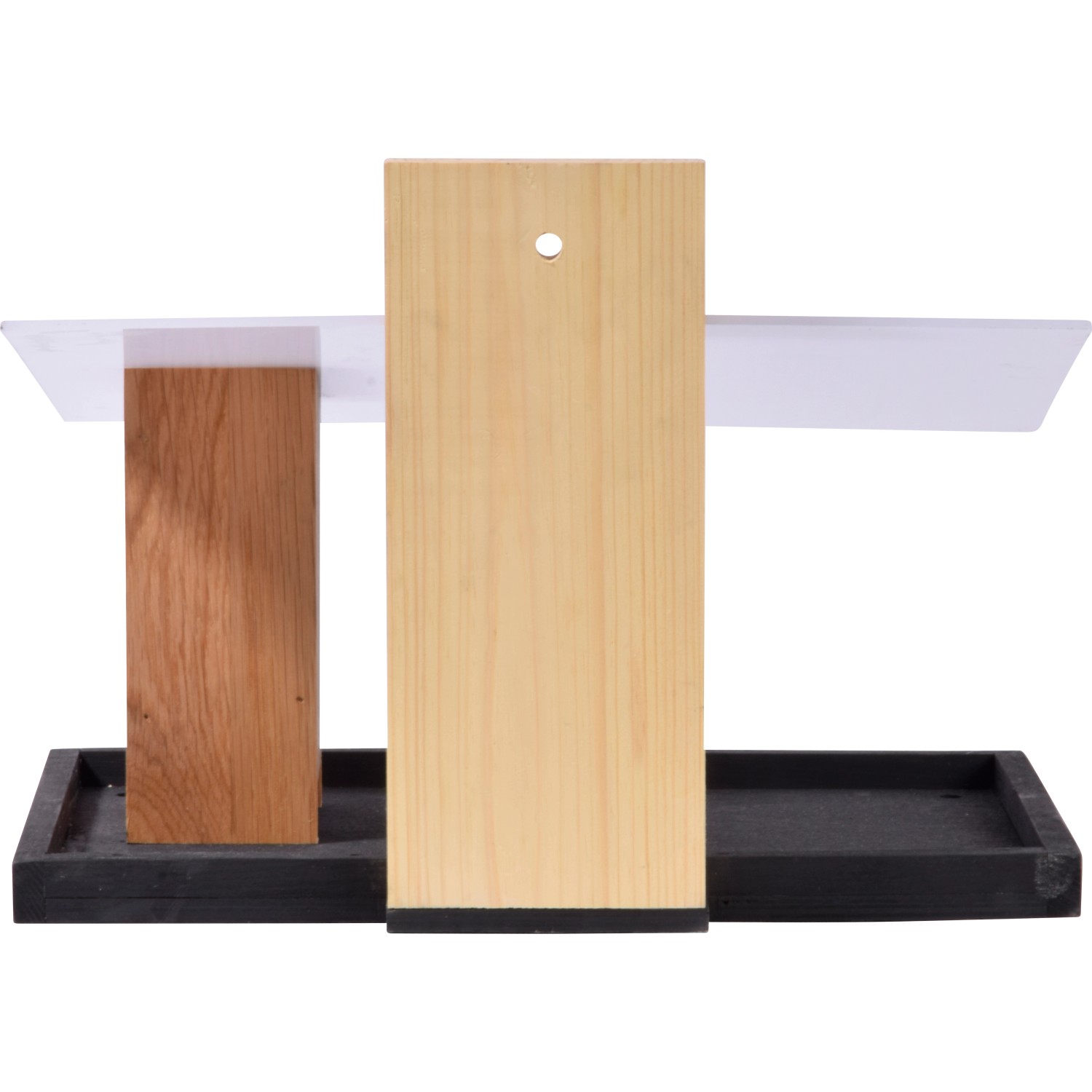 Dobar Vogelfutterhaus Futura I aus Holz mit Futter-Silo, 35x24cm, für Wildvögel.