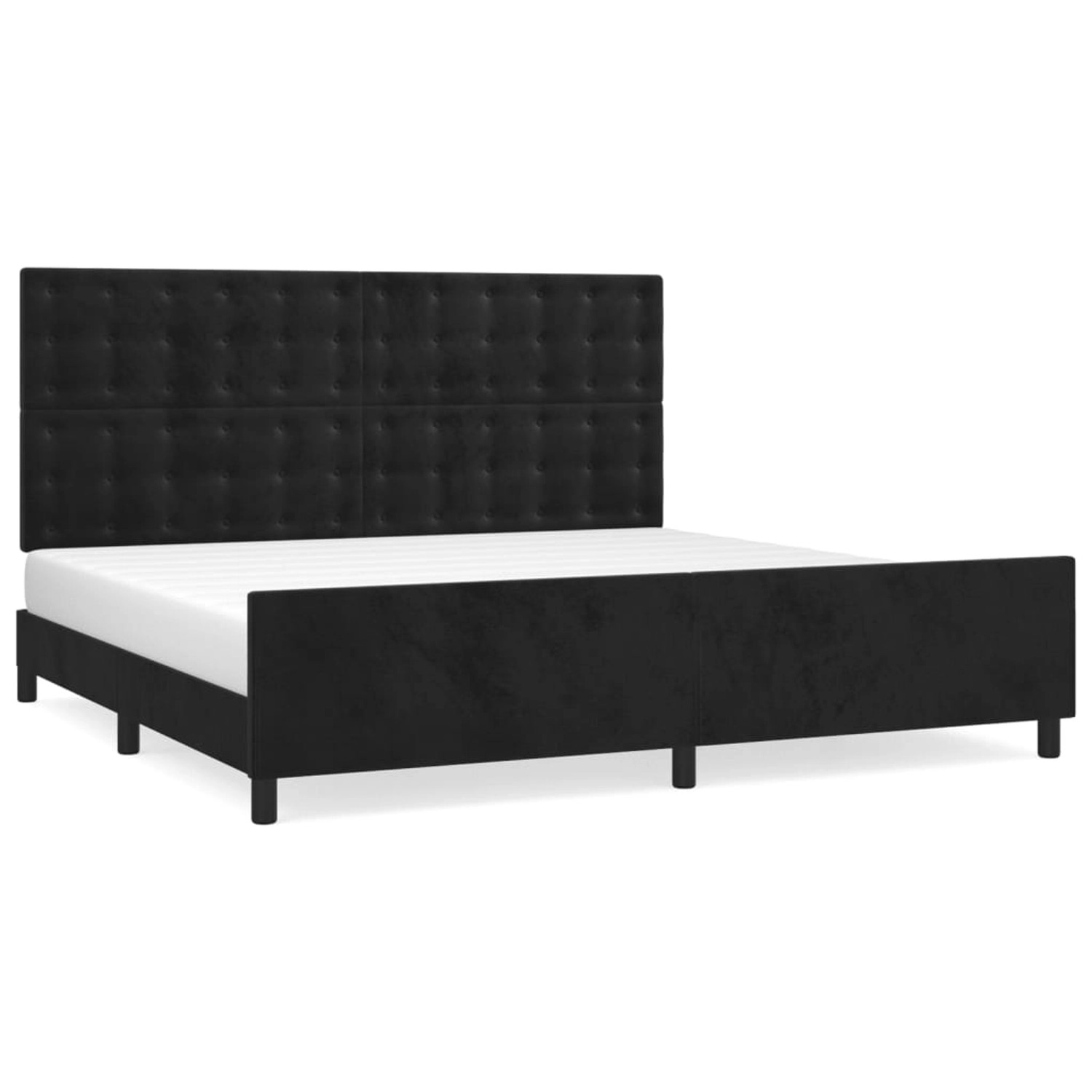vidaXL Bettgestell ohne Matratze Schwarz 200x200 cm Samt 3126021 günstig online kaufen