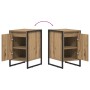 vidaXL Nachttisch 2 Stk Kunsthandwerk Eiche 39,5 x 30 x 50 cm 886653_12
