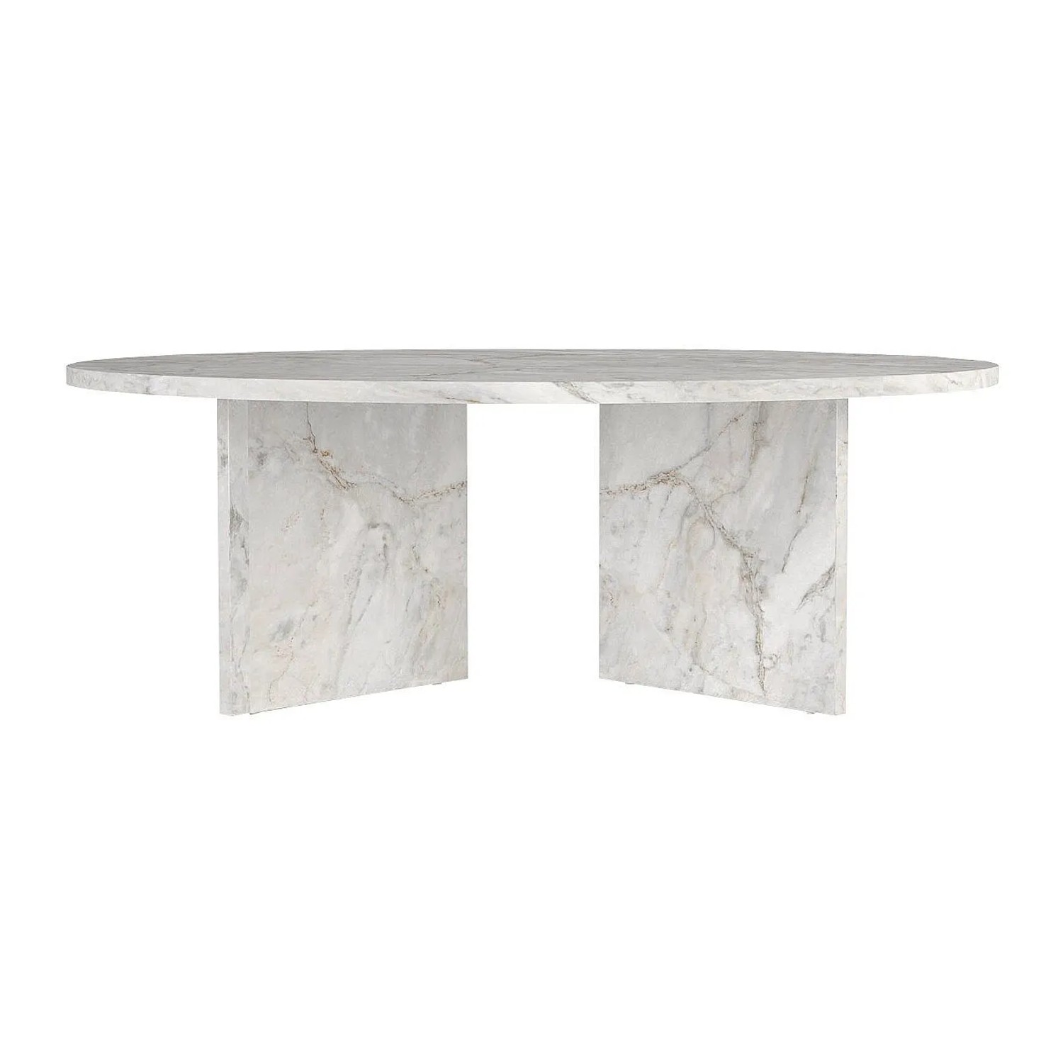 Vente-unique Couchtisch Topania Weiß 90 cm