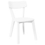 vidaXL Esszimmerstühle 2 Stk Weiß Massivholz Gummibaum 4102433_4