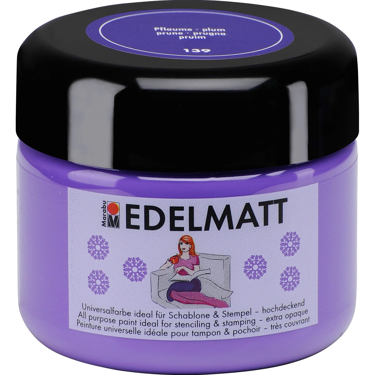 Marabu Edelmatt deckend 225 ml Pflaume