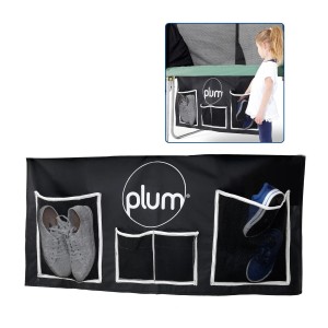 Plum Trampolin Schuh- und Aufbewahrungstasche mit 4 Netzfächern zur Befestigung am Trampolin.