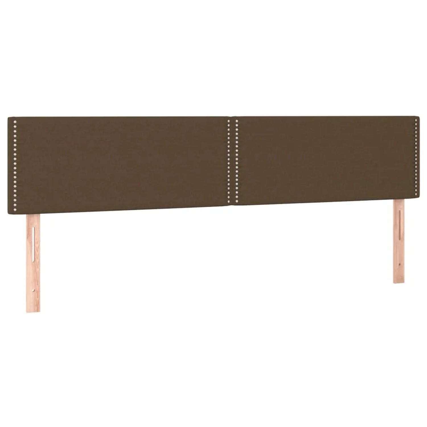 Boxspringbett vidaXL, dunkelbraun, 200x200 cm, Stoff mit Kopfteil und Matratze.