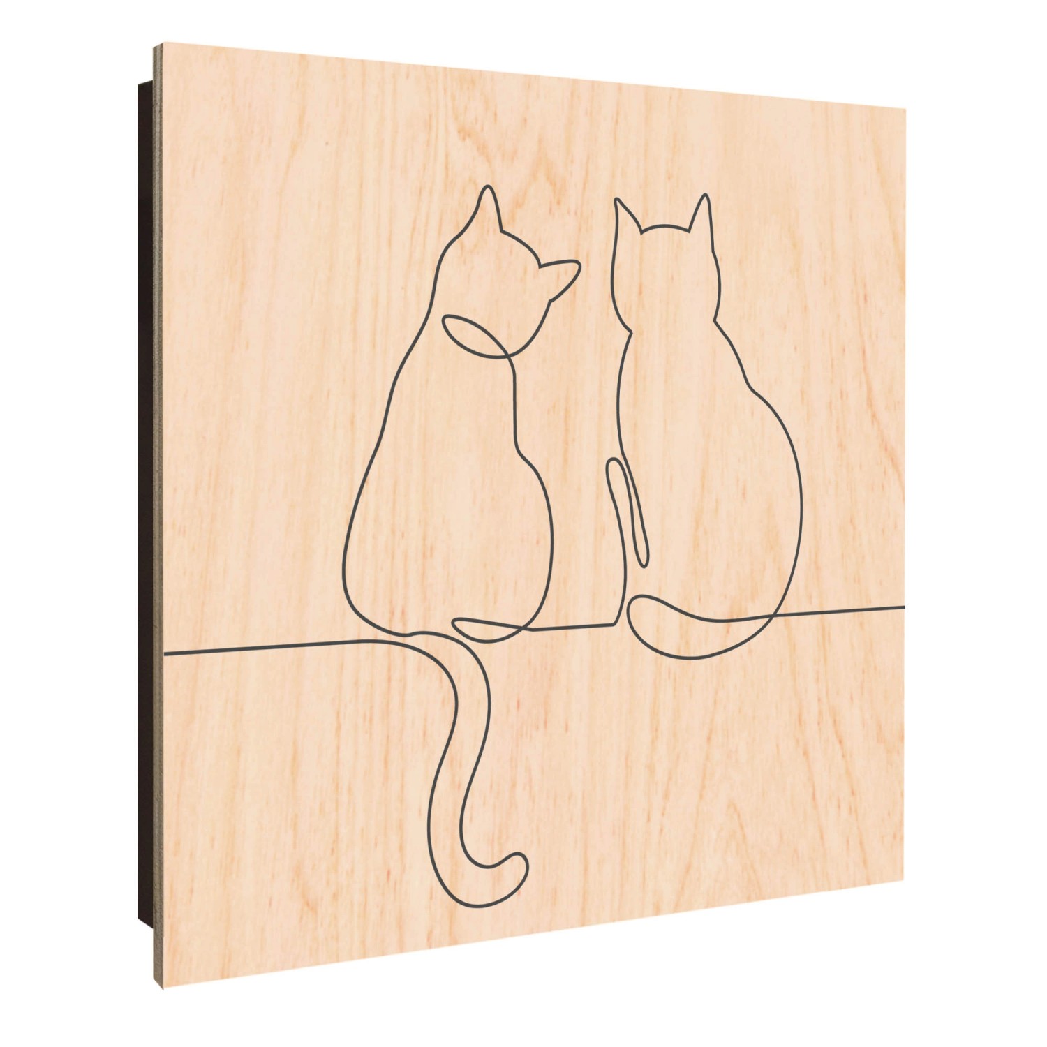 Banjado Schlüsselkasten Holz 30x30cm Schwarz Scharnier Rechts 50 Haken Desi günstig online kaufen