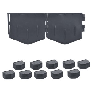 Relaxdays Rasenkante Set Kunststoff Schwarz Flexibel 26,7 m