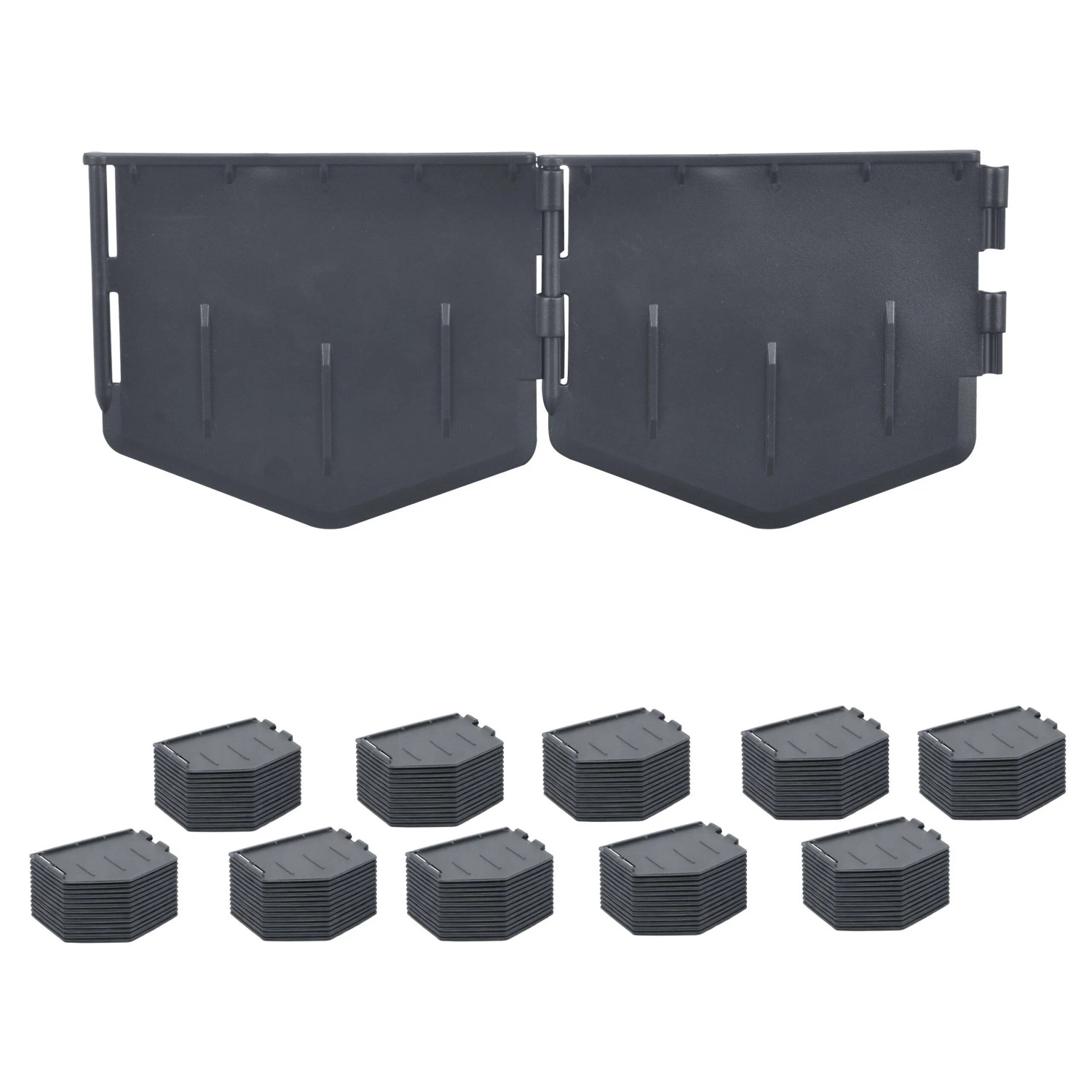 Relaxdays Rasenkante Set Kunststoff Schwarz Flexibel 26,7 m