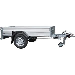 Stema Anhänger Alu 850 mit Hochplane, gebremst, ideal für Haus, Hof und Garten.