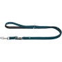 Verstellbare Hunter Führleine Malta, Ø 18 mm, 2 m, Petrol. Hundeleine aus Leder, robust und farbenfroh.
