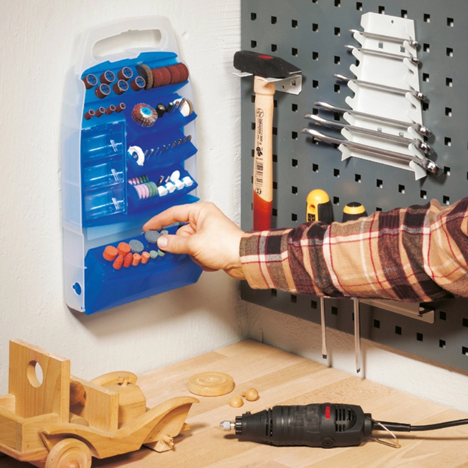 140-teiliges LUX Minitool-Set in Aufbewahrungsbox, Zubehör für Miniaturwerkzeuge.