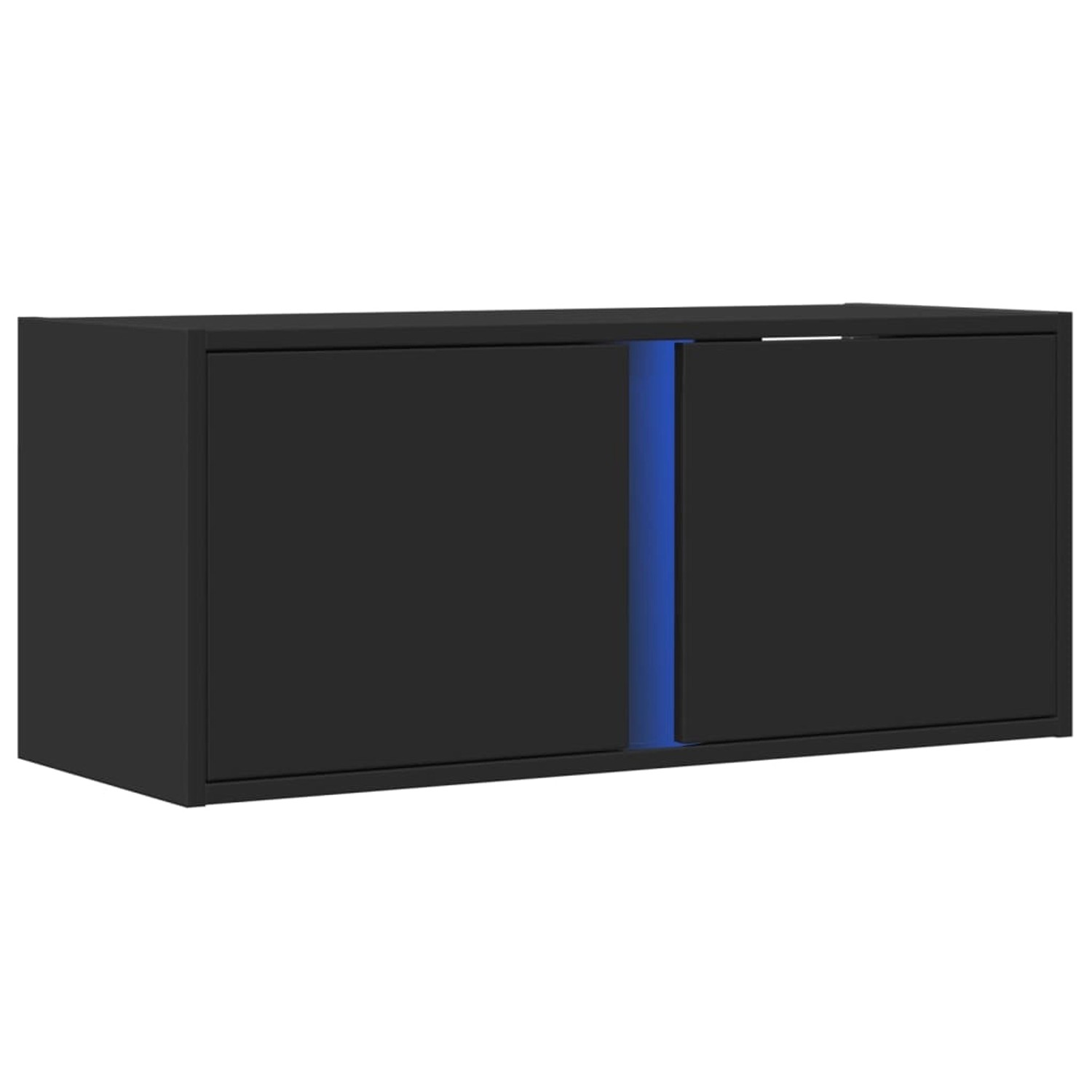 vidaXL TV-Wandschrank mit LED-Beleuchtung Schwarz 80x31x35 cm 852258 günstig online kaufen