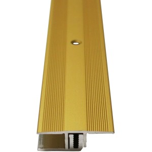 Übergangsprofil aus Messing, 34 mm x 15 mm, 2700 mm Länge, für Laminat und Parkett.