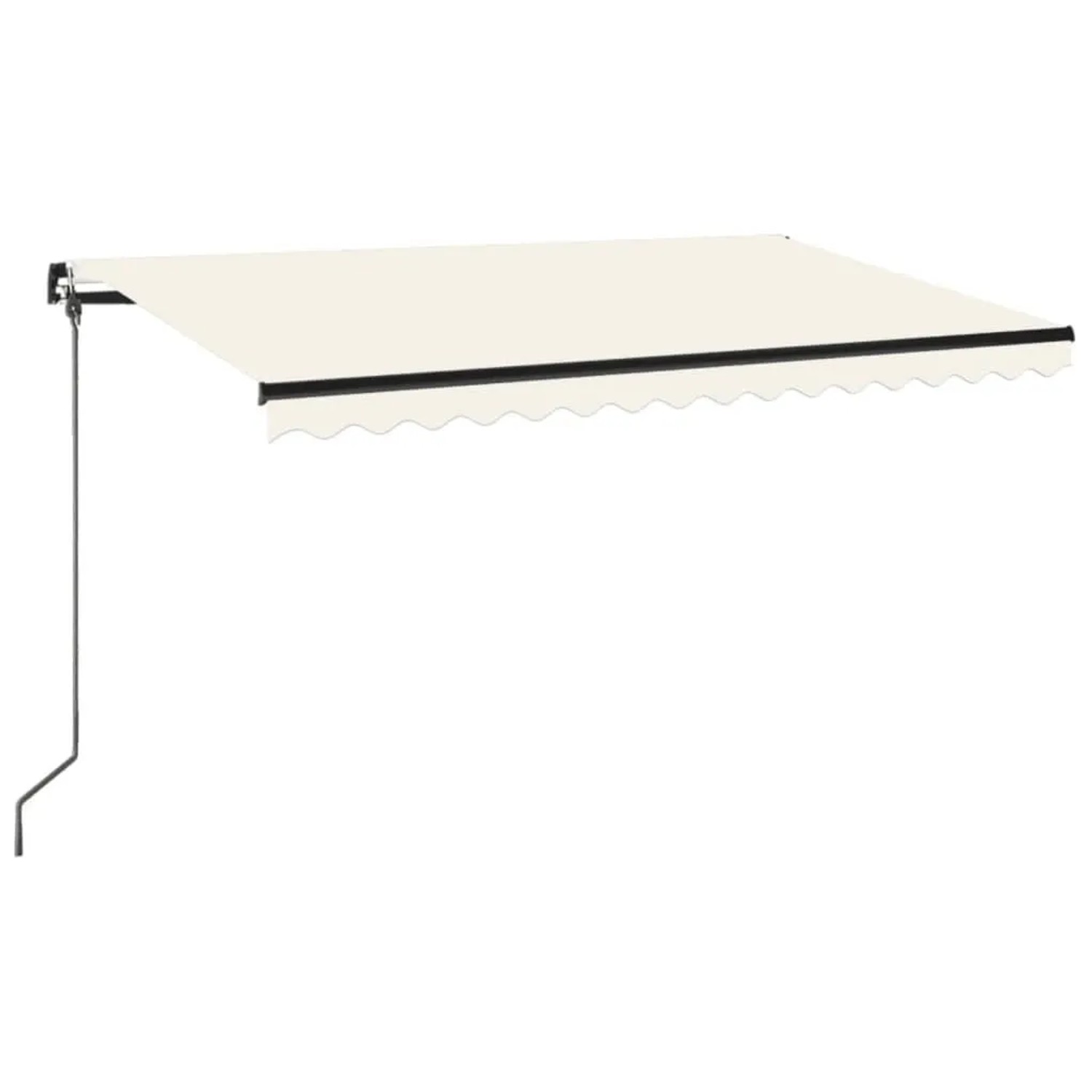 vidaXL Markise Manuell Einziehbar mit LED 400x350 cm Creme 3069182