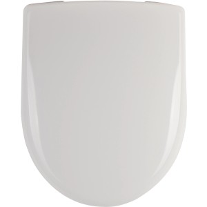 Weißer Keramag WC-Sitz Renova Nr. 1 aus Duroplast mit Soft-Close-Funktion.