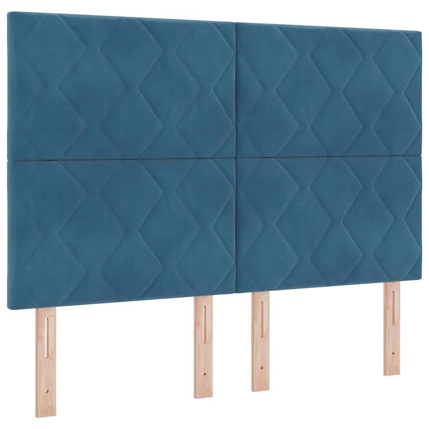 vidaXL LED Kopfteil Dunkelblau 160 cm Kunstleder 3338538