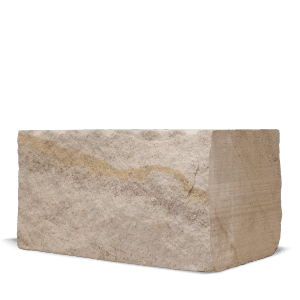 Galamio Sandstein Mauerstein, 40x20x20 cm, gesägt und gebrochen, ideal für Gartenmauern.