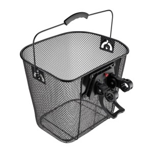 Wiltec Fahrradkorb Vorne Stahl Schwarz Abnehmbar Lenkerkorb Fahrrad Einkaufskorb