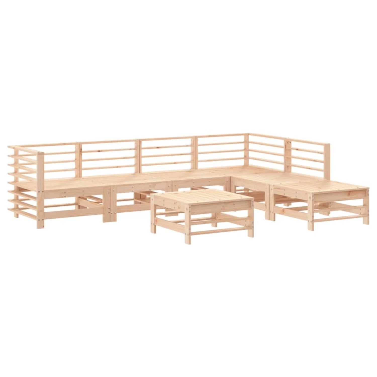 vidaXL 7-tlg Garten-Lounge-Set Massivholz Kiefer Modell 52