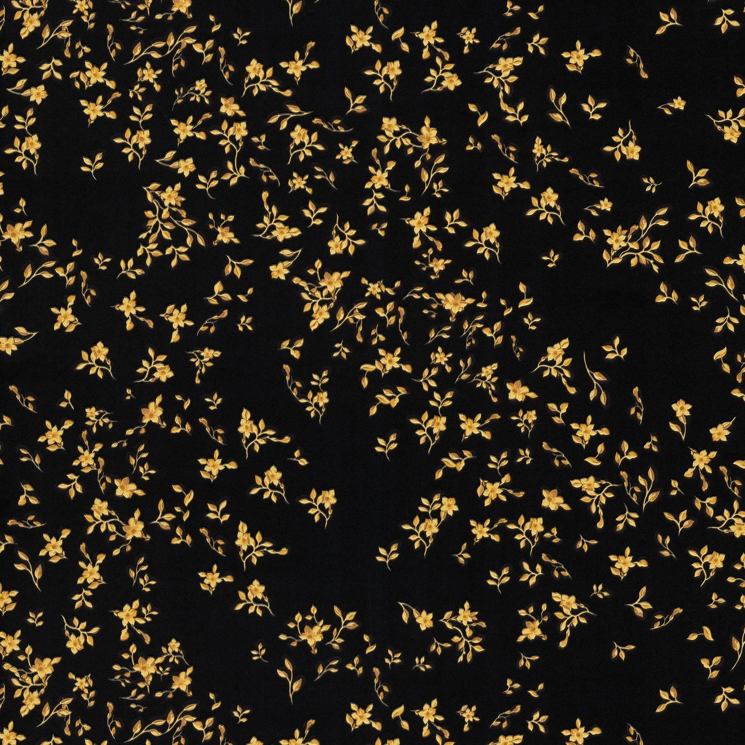 PROFHOME 935854-GU Blumen Tapete Floral glänzend Schwarz Gold 7,035 m2 0,70 günstig online kaufen