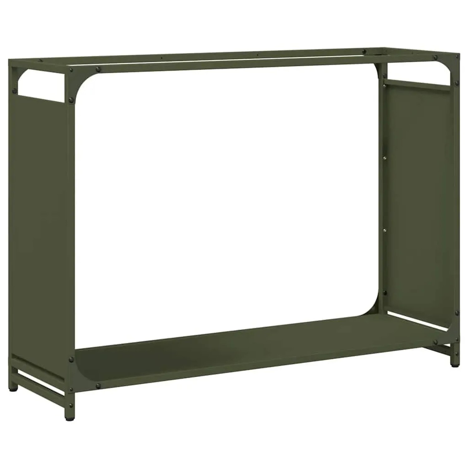 vidaXL Brennholzregal Olivgrün 90x28x65 cm Kaltgewalzter Stahl 864206