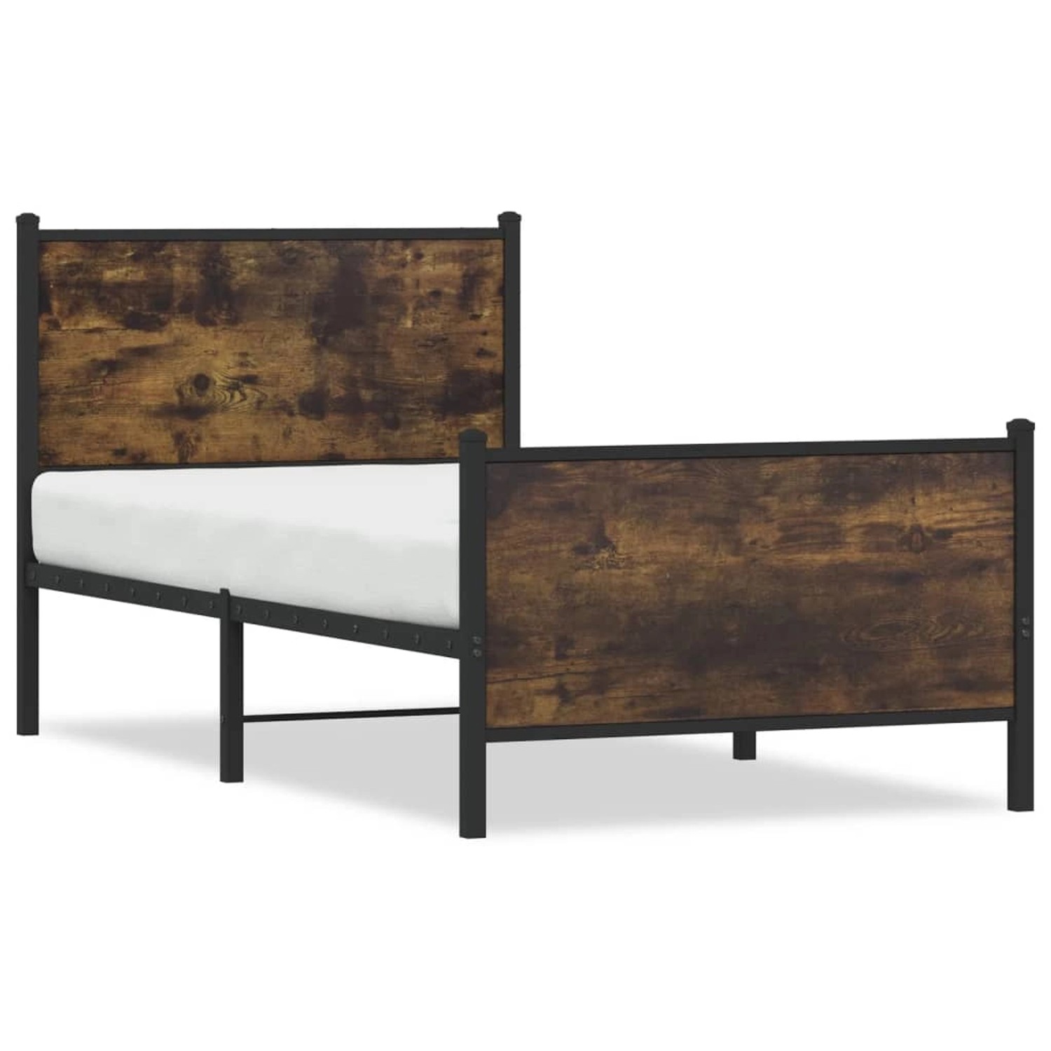 vidaXL Metallbett ohne Matratze Räuchereiche 75x190 cm 4007675 günstig online kaufen