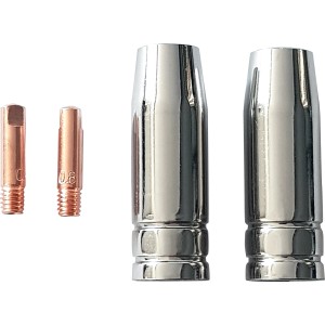 Güde Düsen-Set MB15, 4-teilig: 2 Gasdüsen, 2 Stromdüsen 0,8 mm für Schweißgeräte.