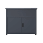 Westmann Metall-Hochbeet Plexa anthrazit, 50x100x85cm, mit Stauraum und Schrank.