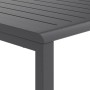 Detailansicht des anthrazitfarbenen Aluminium-Esstisches aus dem 4-teiligen Lounge-Set Tamworth.