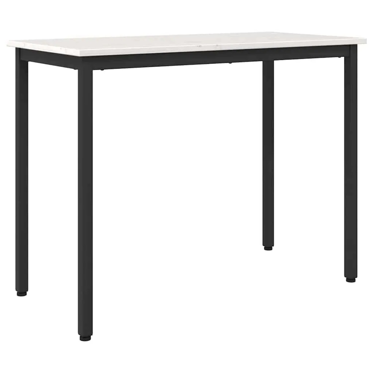 vidaXL Tisch Weiß 100 x 50 x 77 cm Ingenieure Holz und Stahl 873795