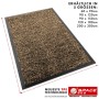 Ockerfarbene Floordirekt Schmutzfangmatte Space 205, 120x180 cm, mit rutschfestem TPE-Rücken und Velours-Oberfläche.