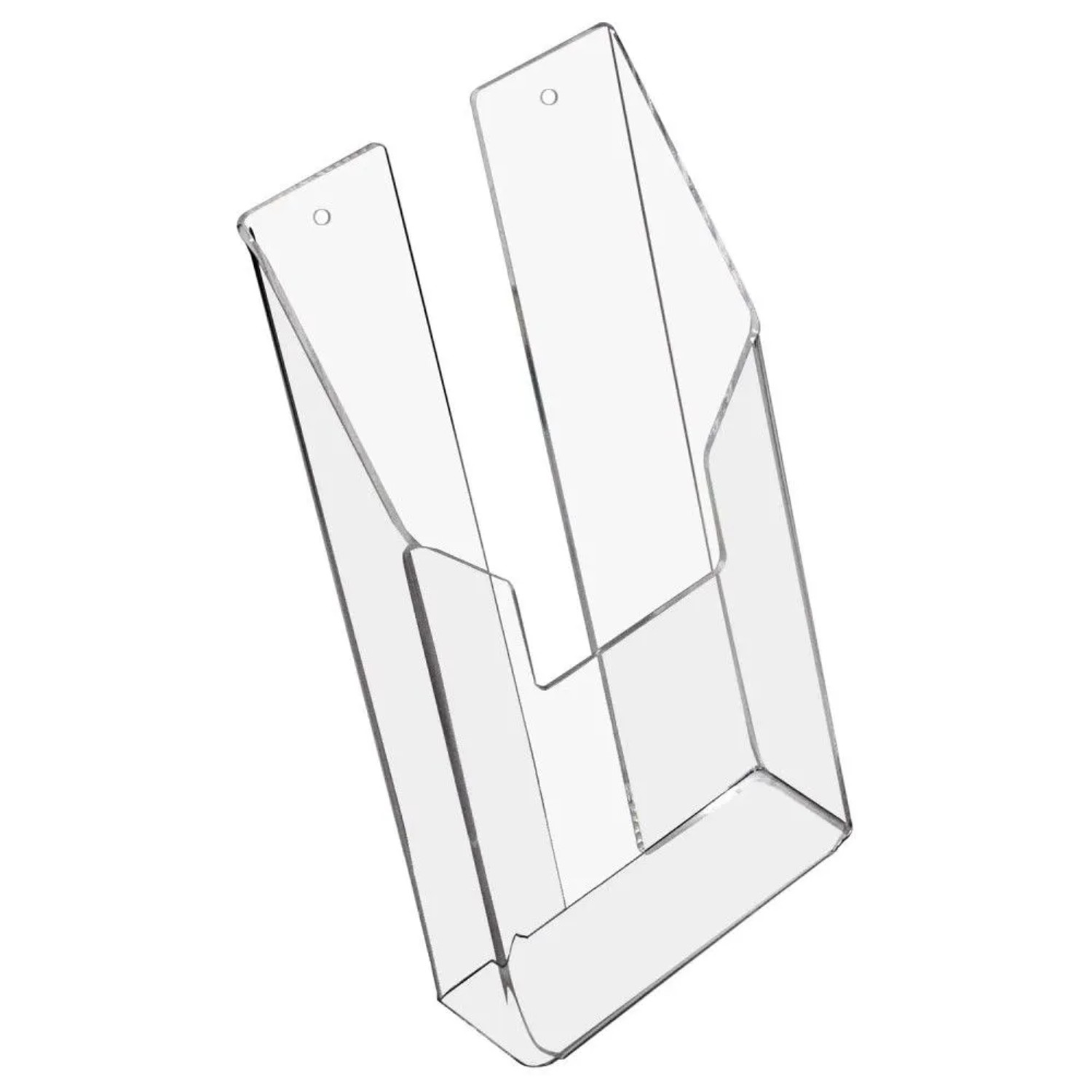 HMF 46841 Wand Prospekthalter DIN A6 Hochformat 11 x 20 x 4 cm Transparent