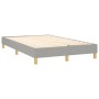 vidaXL Boxspringbett 120x200 cm, hellgraues Stoffbett mit Holzlattenrost und Füßen.