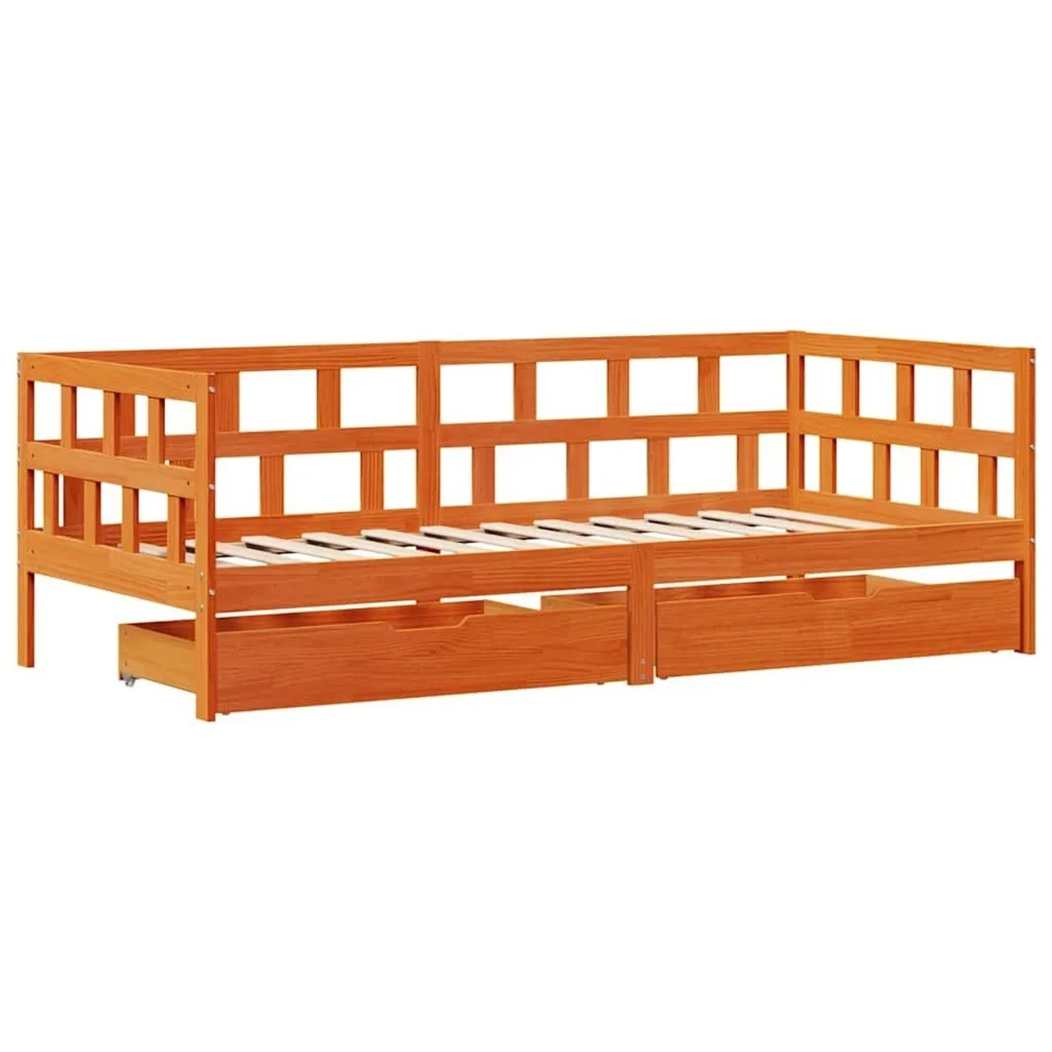 vidaXL Tagesbett mit Schubladen ohne Matratze 90x200 cm Massivholz 3302089 günstig online kaufen