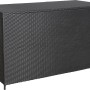 Schwarze Kissenbox Buntine in Rattanoptik, 160x94x75 cm, ideal zur Aufbewahrung von Gartenauflagen.