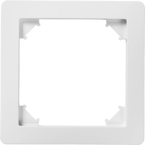 Weißer 1-fach Abdeckrahmen Mirena für Schalter und Steckdosen.