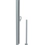 DELUKE Seitenmarkise FABI, Mehrfarbig, mit grauem Pfosten für Terrasse und Balkon.